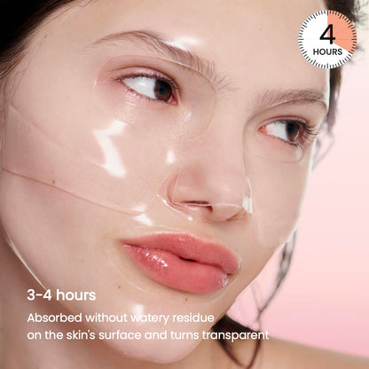 Bio-Collagen Real Deep Mask, Hydrating Overnight Hydrogel Mask, Pore Minimizing, Elasticity, Plumping Improvement, Korean Skincare, Stocking Stuffers for Teen Girls | 1.19Oz(34G) X 4Ea
